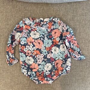 Angel Dear Floral Long Sleeve Baby Bubble 12-18M